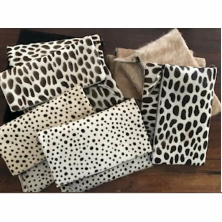 Abello Foldover Leopard Print Clutch Crossbody-SALE