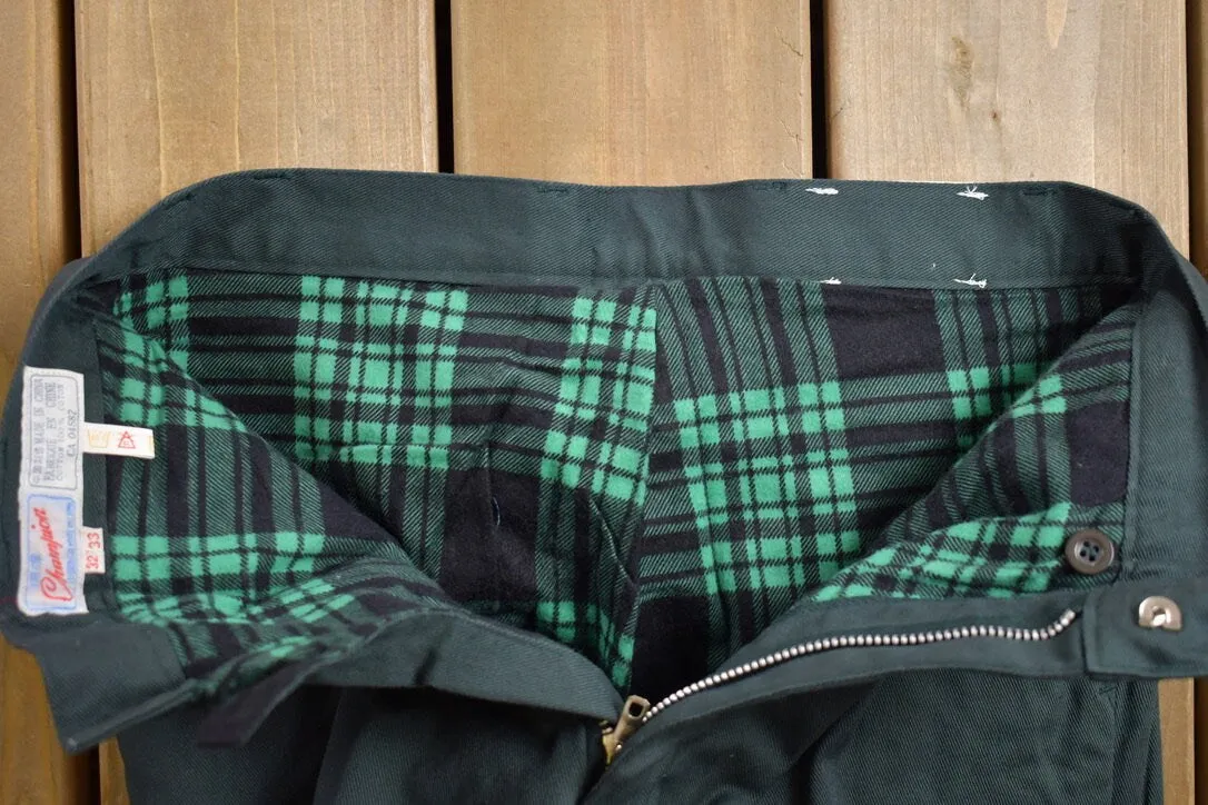 Deadstock Vintage 1960s Champion Pleated Lined Trousers Size 30 x 30.5 / 60s Workwear / 1960s Pants / Olive Green / New With tags