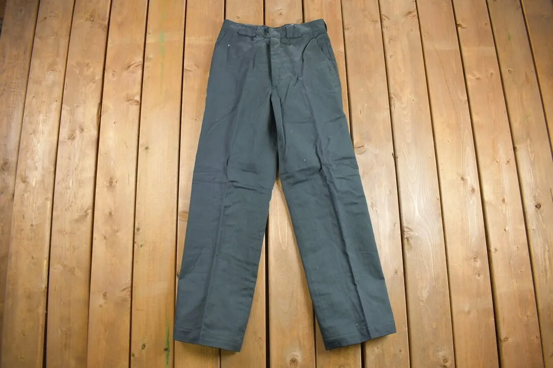 Deadstock Vintage 1960s Champion Pleated Lined Trousers Size 30 x 30.5 / 60s Workwear / 1960s Pants / Olive Green / New With tags
