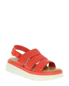 Nu X Neo Filide Womens Red Leather Sandals - Stylish and Comfortable Summer Footwear