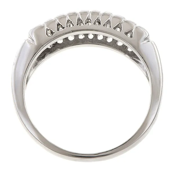 Vintage Baguette Cut Diamond Wedding Band